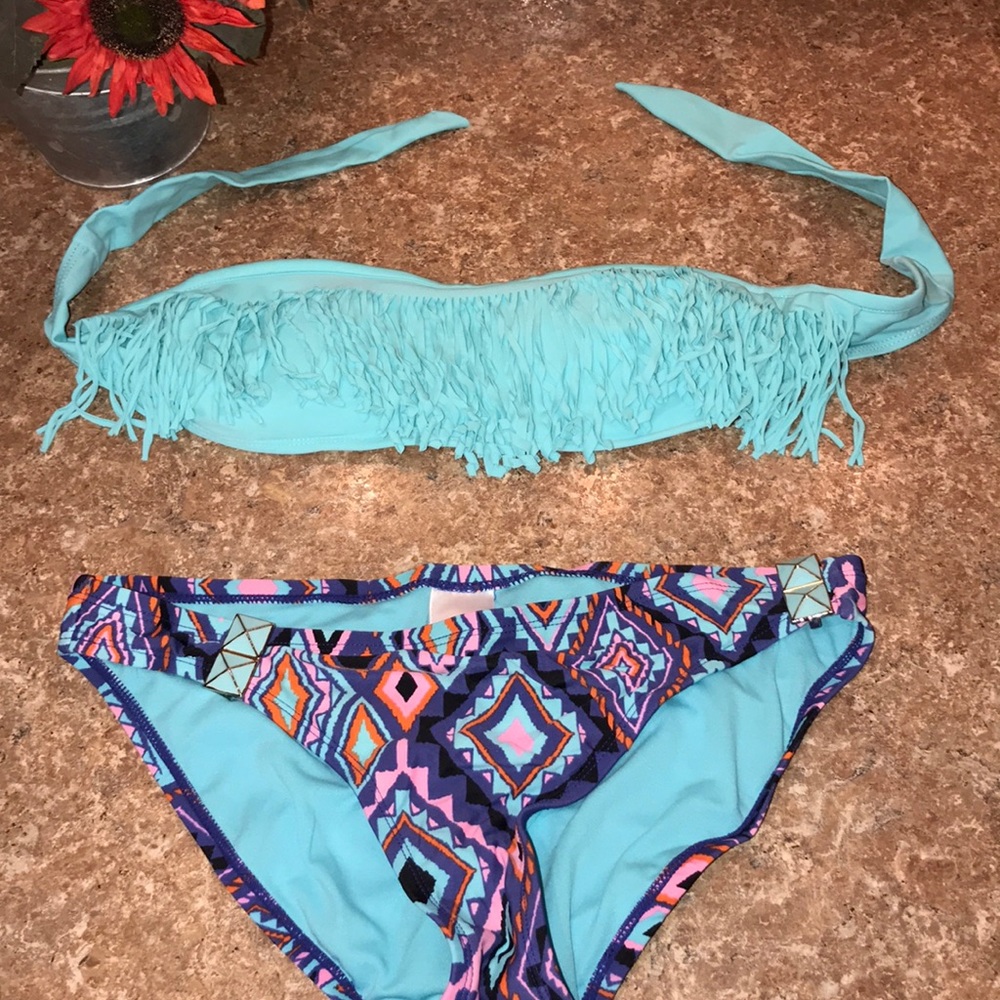 blue bikini set